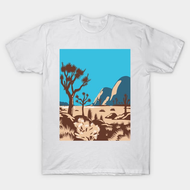 Joshua Tree National Park Riverside County California United States WPA Poster Art Color T-Shirt by retrovectors